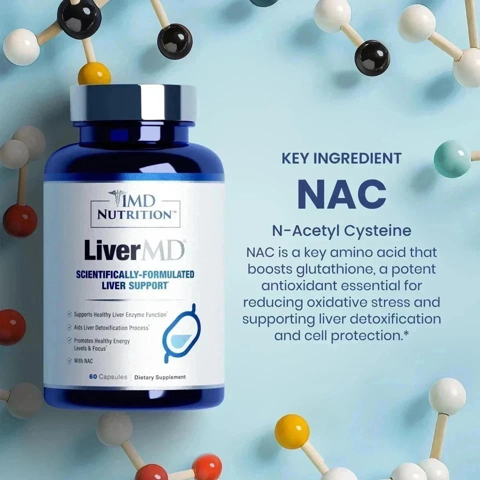 3 Packs 1MD Nutrition LiverMD – Liver Support Supplement 180 Capsule Exp 12/2027