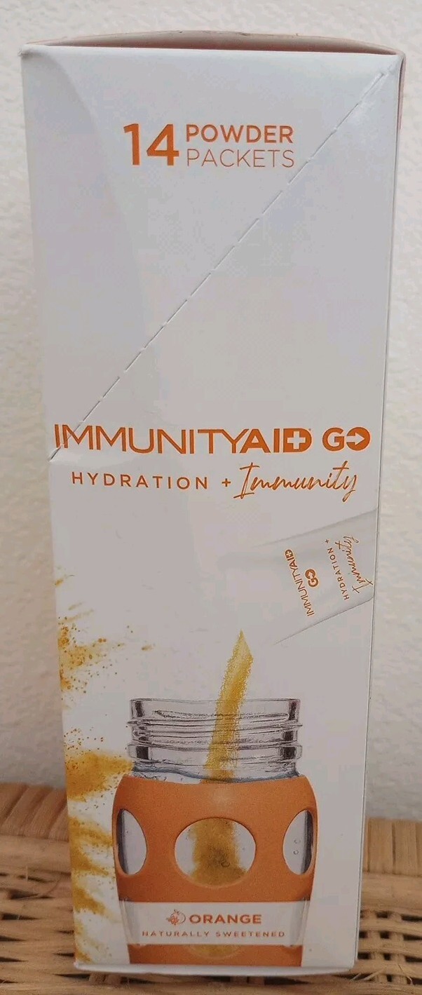 LIFEAID IMMUNITY Hydration Sugar Free 14 Servings 1box Orange Powder Drink Mix