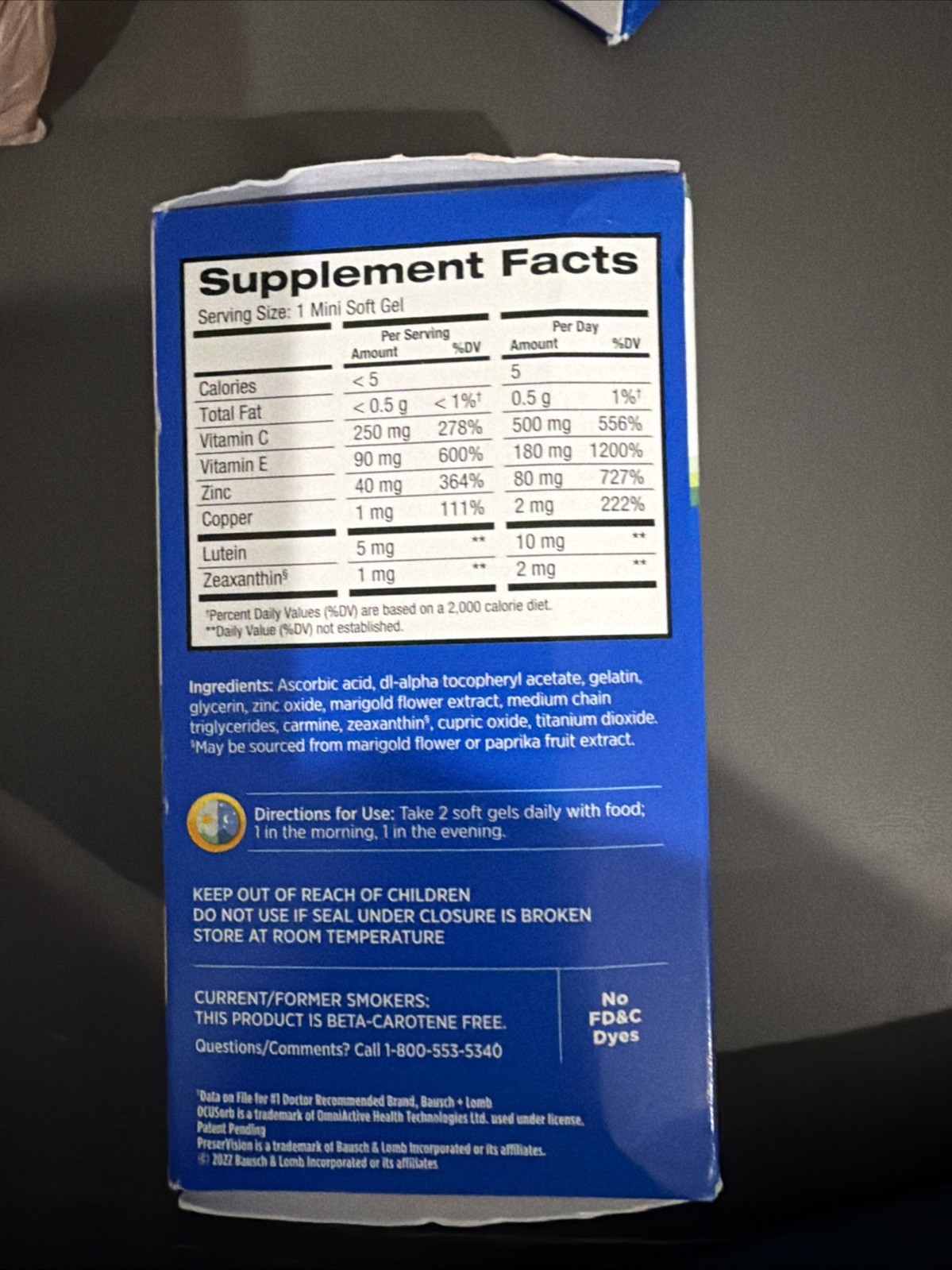 PreserVision AREDS 2 Formula,210 Soft Gels.Box Lil Damage As Shown Bottle Sealed