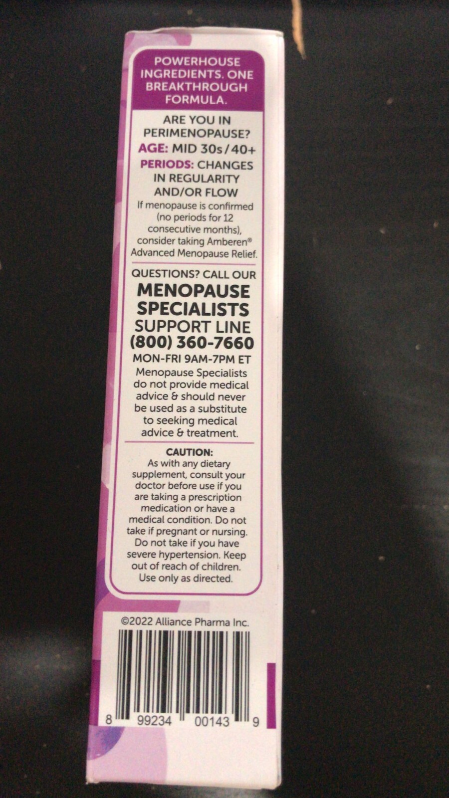 Amberen Perimenopause Relief Smart-B Complex 60 Capsules Exp. 05/2025 (E2)