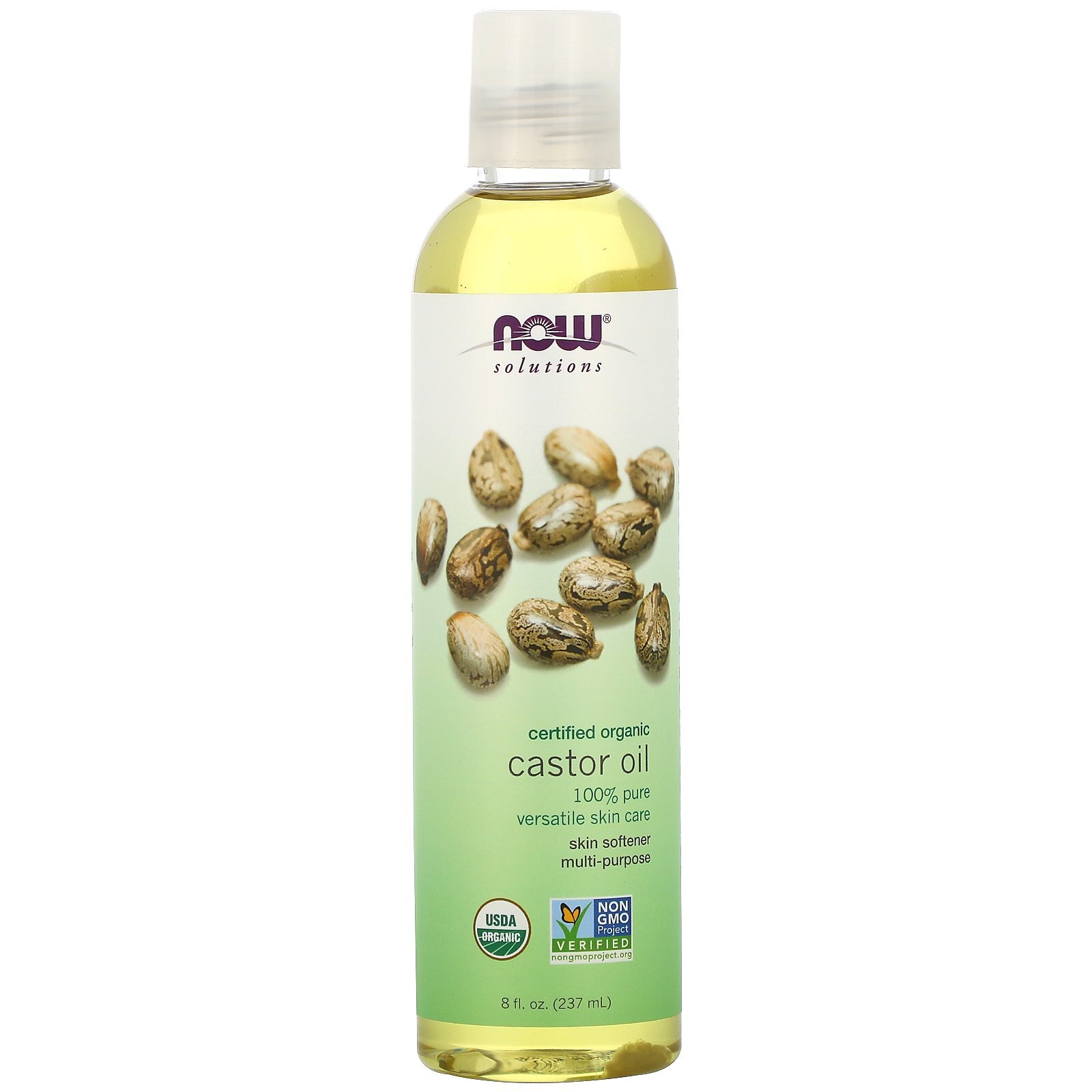 Solutions, Certified Organic Castor Oil, 8 fl oz (237 ml)