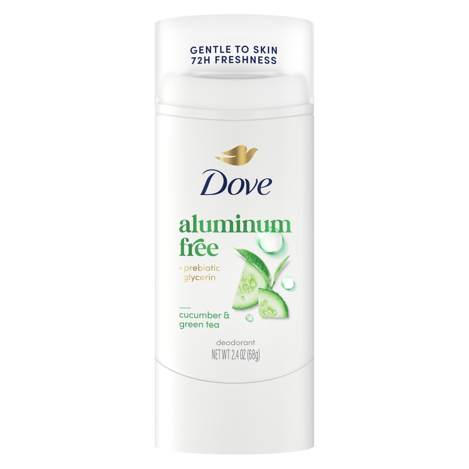 Dove Deodorant Stick Cucumber & Green Tea for 72 2.4 Ounce (Pack of 1),