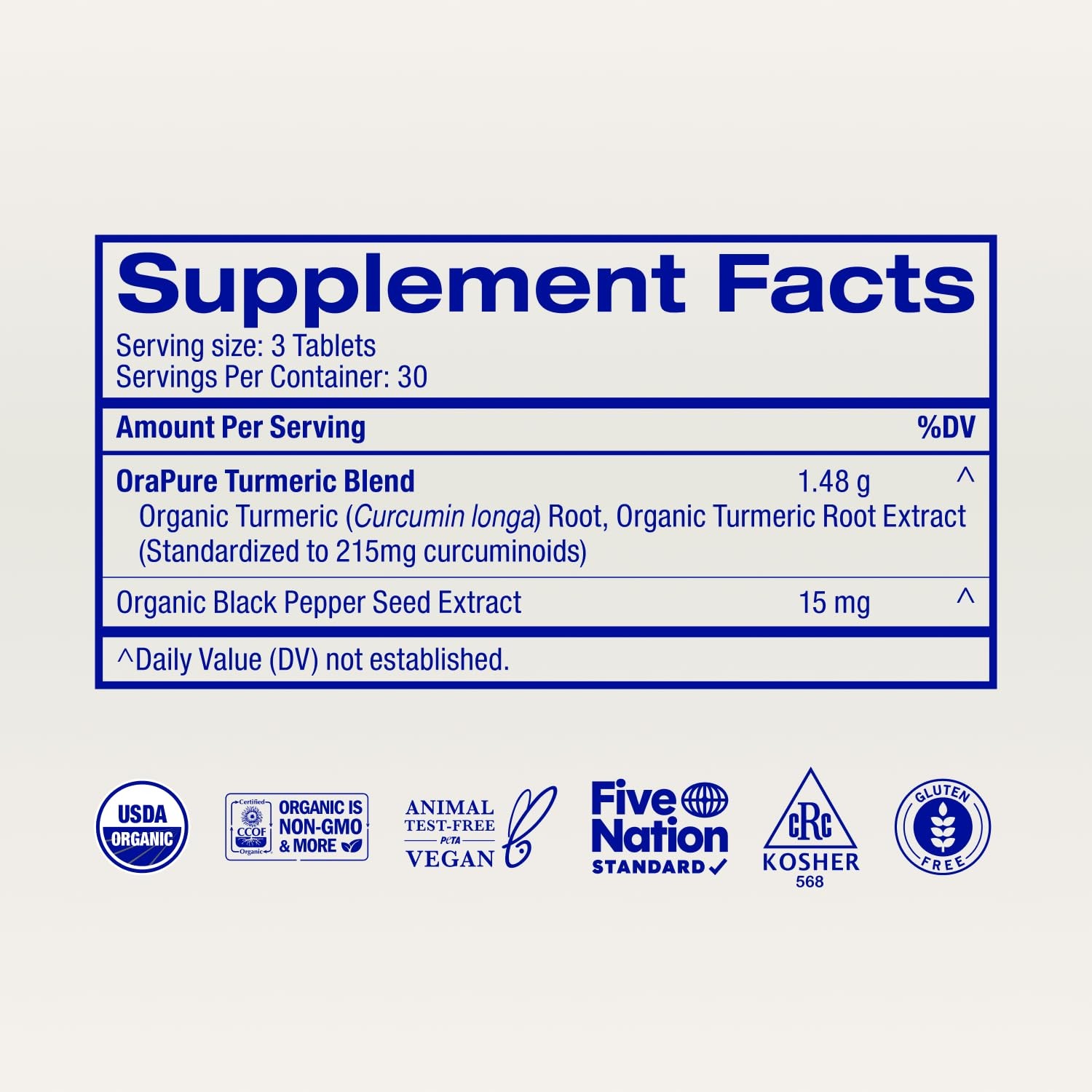 Ora Organic Turmeric Curcumin with Piperine Pure Extracts for Joint Stress a…