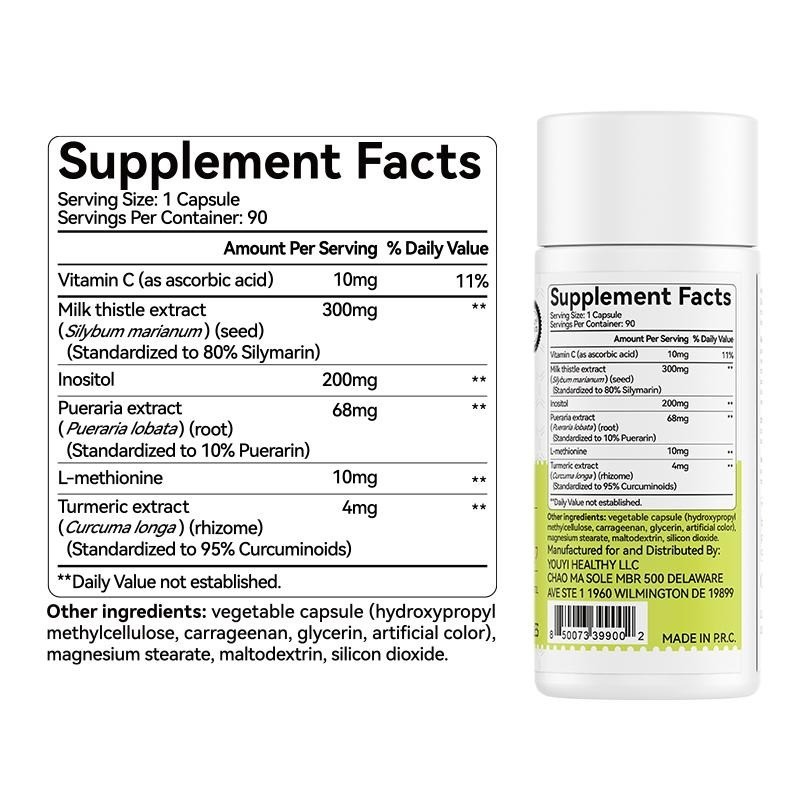 New Zealand Milk Thistle Extract 80% Silymarin Liver Defense Vegetarian 90ct