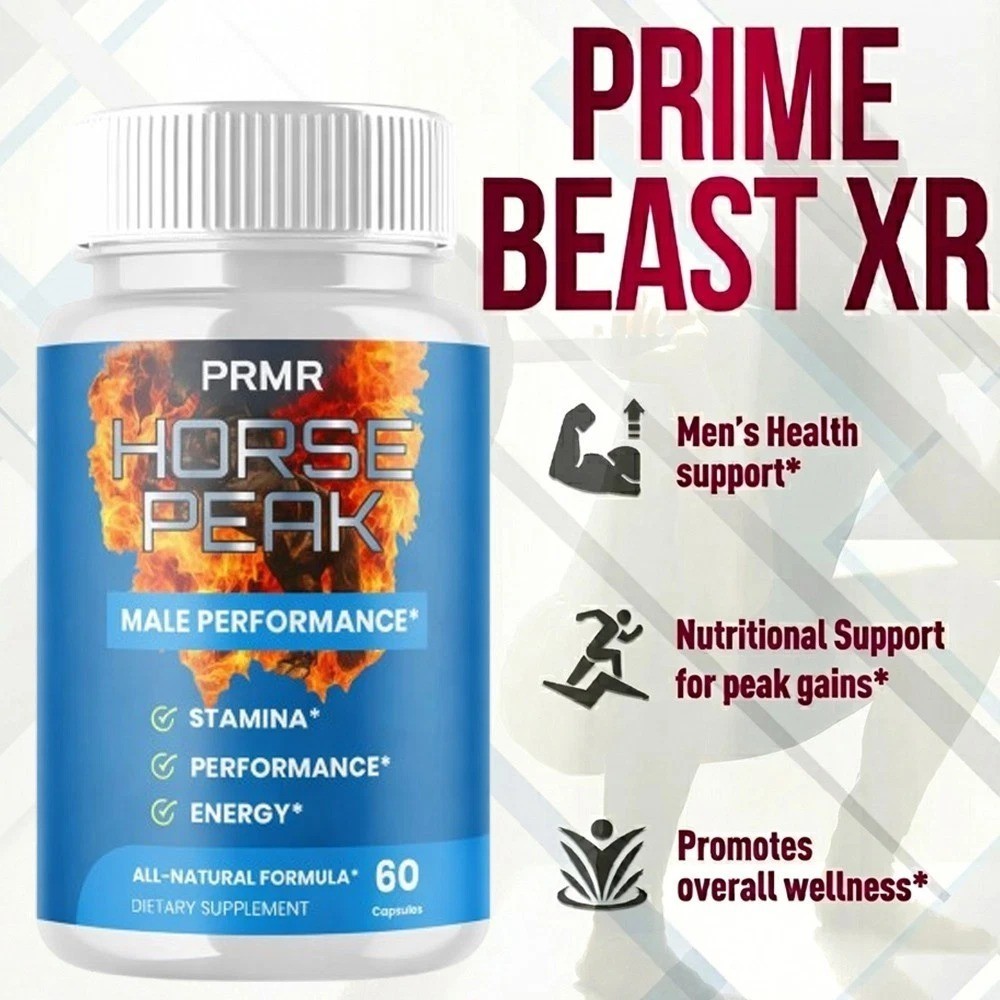 (5 Pack) Horse Peak Pills Advanced Male Support Supplement HorsePeak 300 Capsule