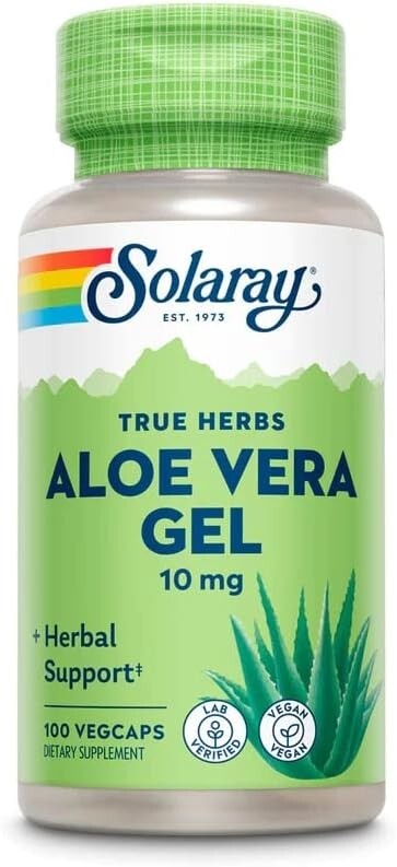 Solaray Aloe Vera Gel 10 mg 100 Caps