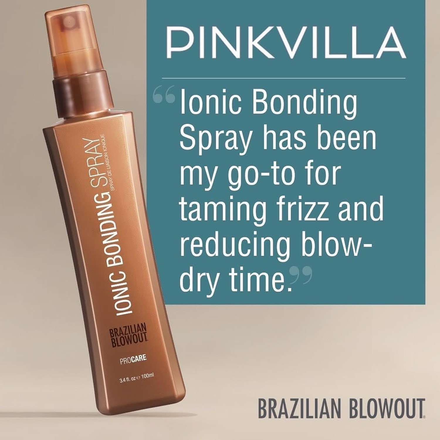 Brazilian Blowout Ionic Bonding Spray 3.4 fl oz 3.4 Fl Oz (Pack of 1)