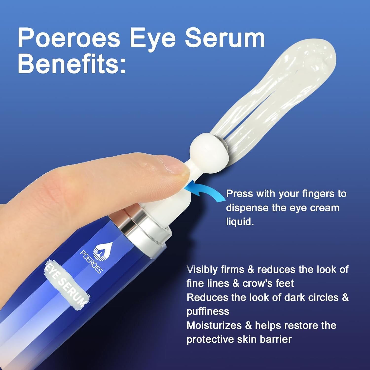 Eye Serum with 8% Caffeine Retinol Hyaluronic Acid Niacinamide peptides…