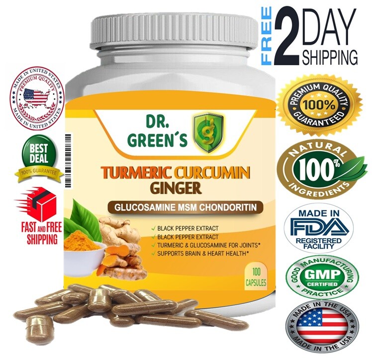 Turmeric Curcumin with Ginger Black Pepper Joint support Max Strength Capsules 1