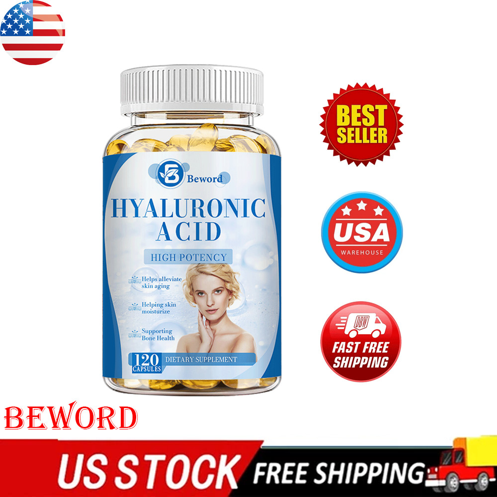 Hyaluronic Acid Capsules With Turmeric | 120 Capsules | Non-GMO & Gluten Free-