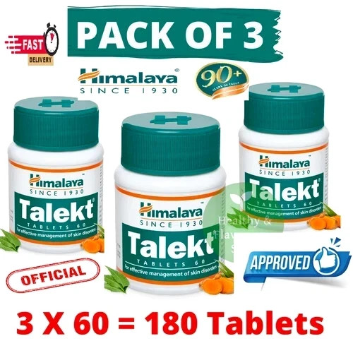 Himalaya TALEKT Tablet Pack of 3 x 60 For Skin health FREE SHIP 2028
