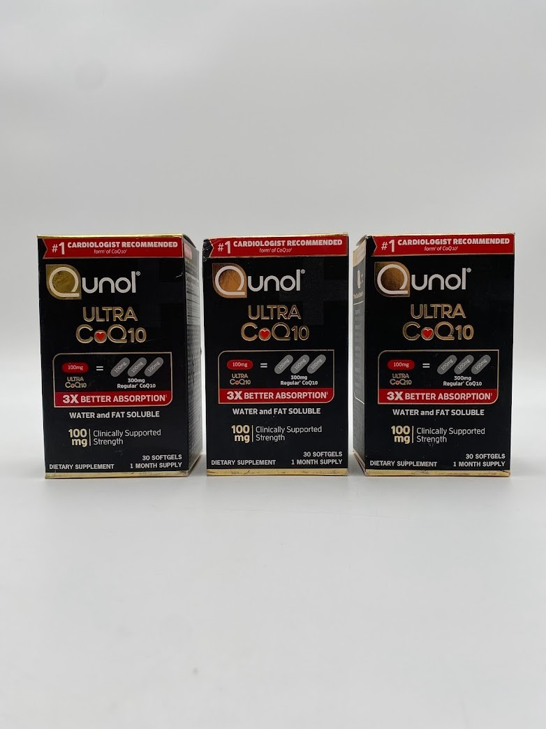 Qunol Ultra CoQ10 100 mg 30softgels Lot of 3 EXP 7/27+