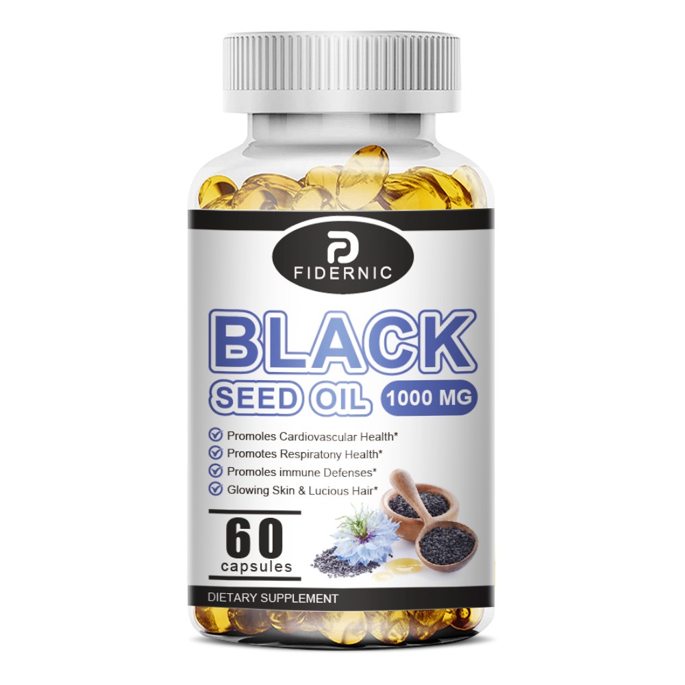 Black Seed Oil 1000mg 60 Capsules Cold Pressed Nigella Sativa