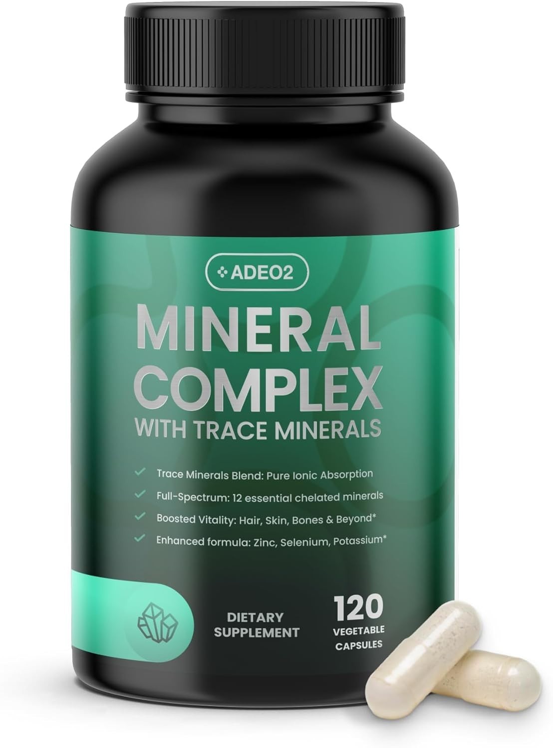 ADEO2 – Premium Blend of 52 Trace Minerals Complex with 120 Count (Pack 1)
