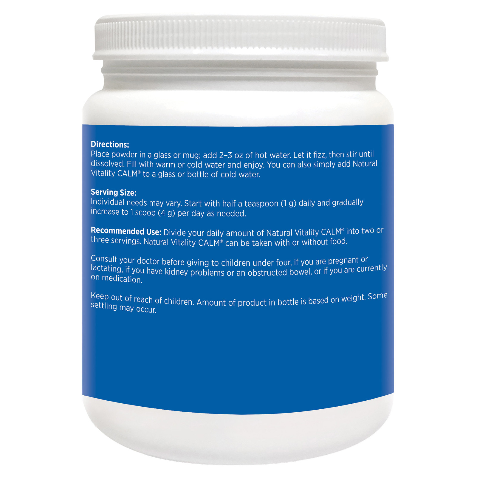 Natural Vitality Calm Magnesium Citrate Powder, Raspberry Lemon, 20 Ounces NEW