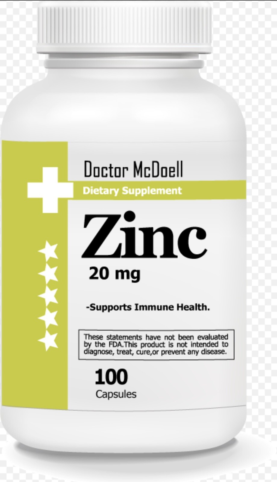 Zinc 20mg, Supports Healthy Immune System, Helps Maintain Sense of Taste, Smell