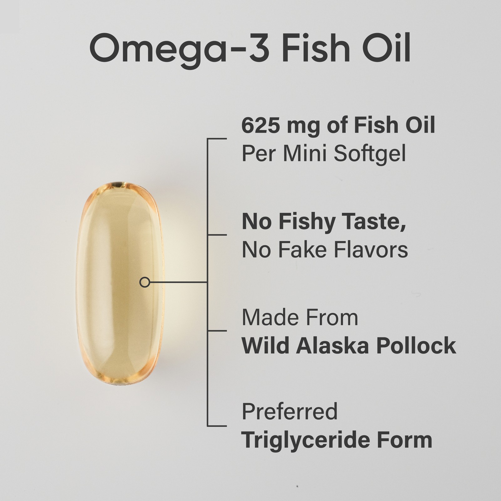Fish Oil Mini-Softgels Easy to Swallow Omega-3 Fatty Acids 625mg 120 Capsules