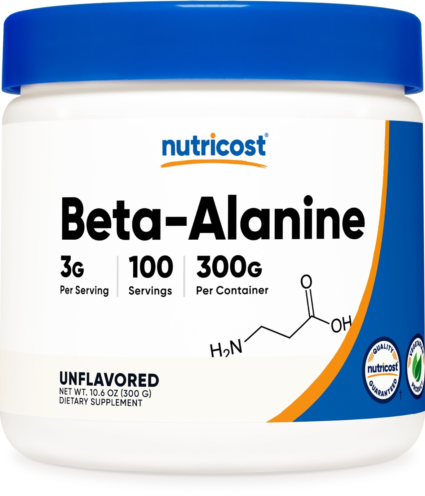 Nutricost Beta Alanine Powder 300 Grams – Pure Beta-Alanine