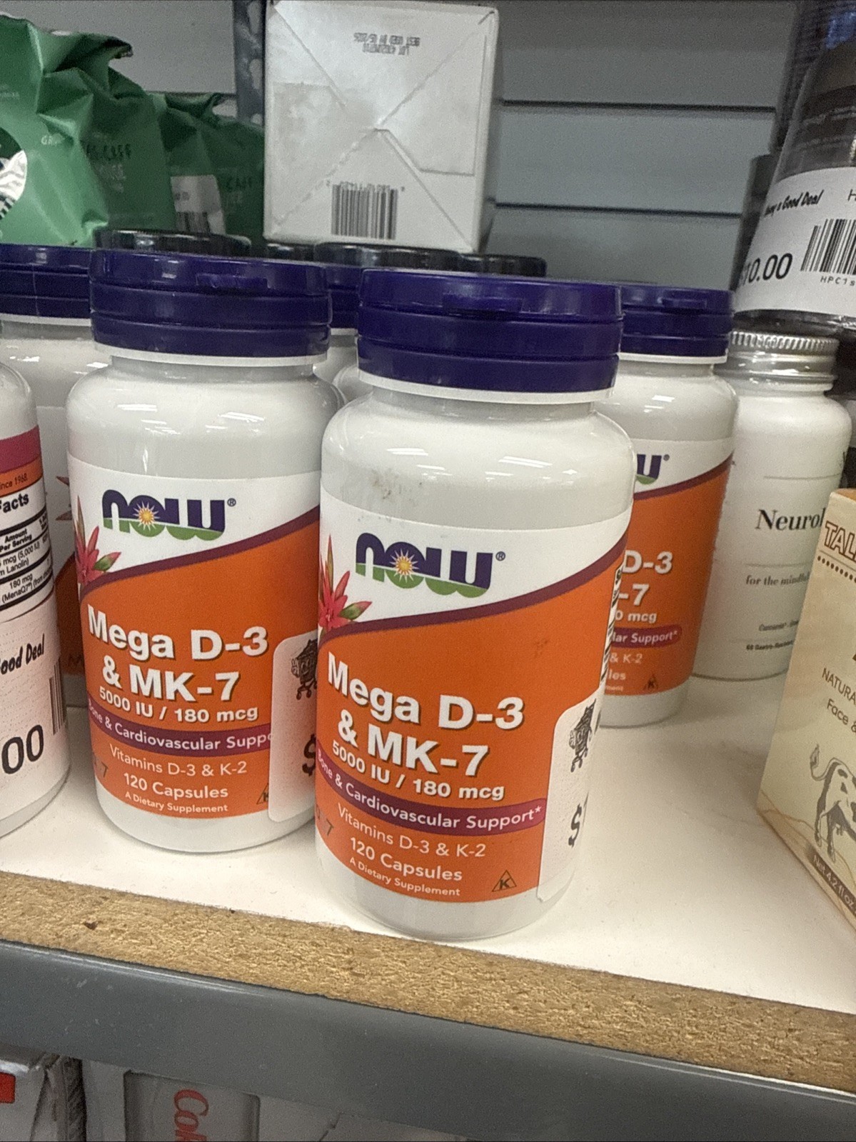 NOW FOODS Mega D-3 & MK-7 120 Veg Capsules
