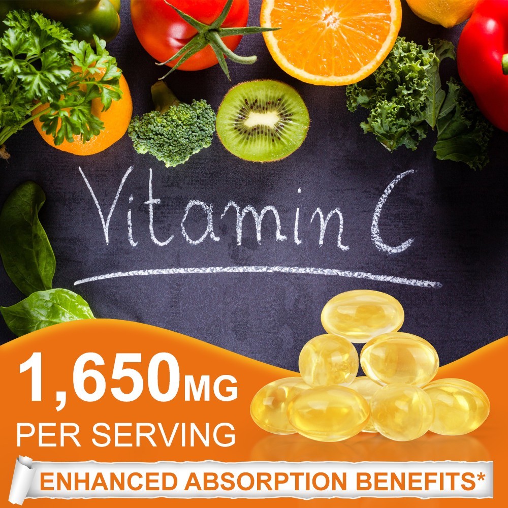 Liposomal Vitamin C 1650mg -60 Capsules – High Absorption Supplements.