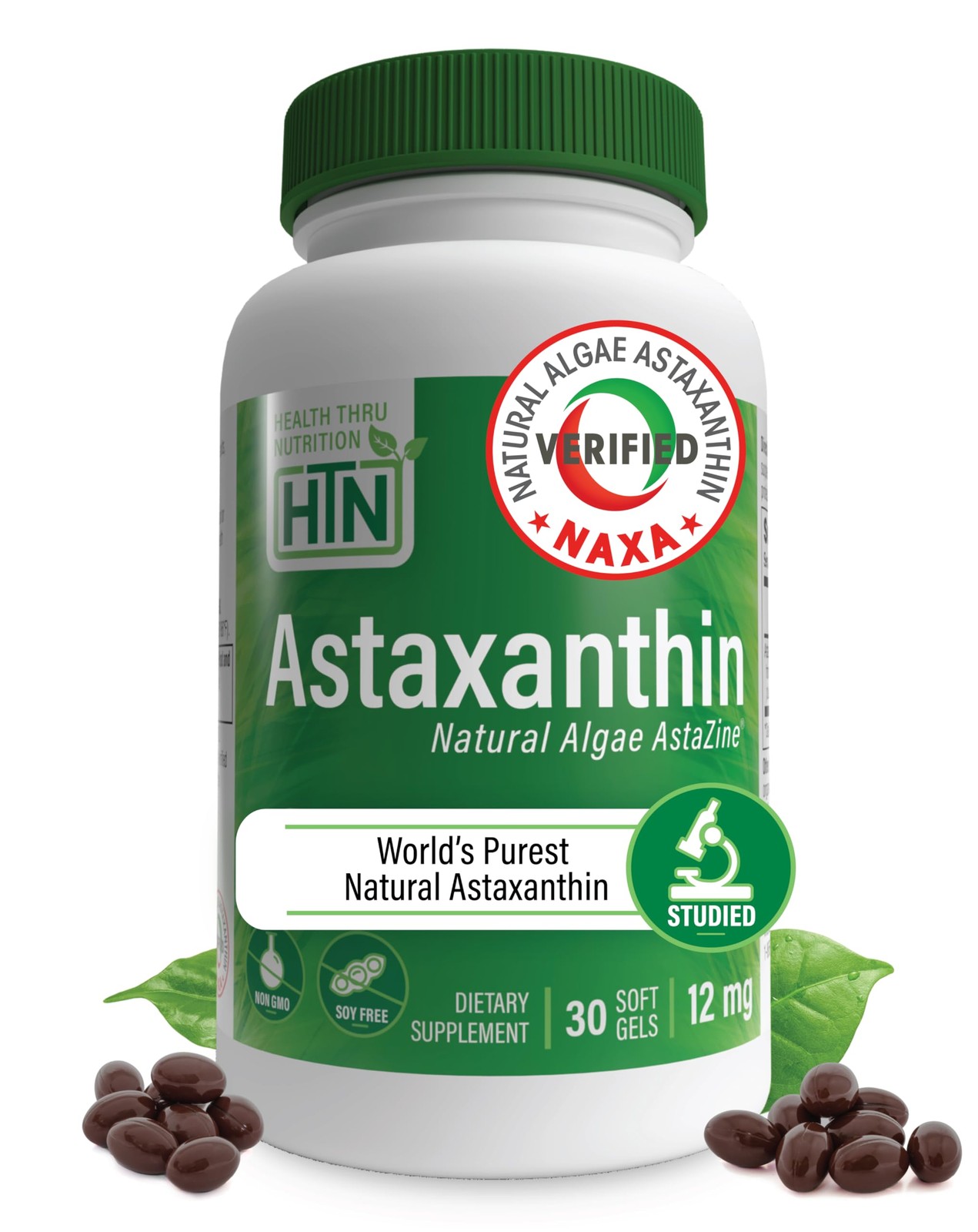 Health Thru Nutrition Astaxanthin Triple Strength 12mg 30 Count (Pack of 1)