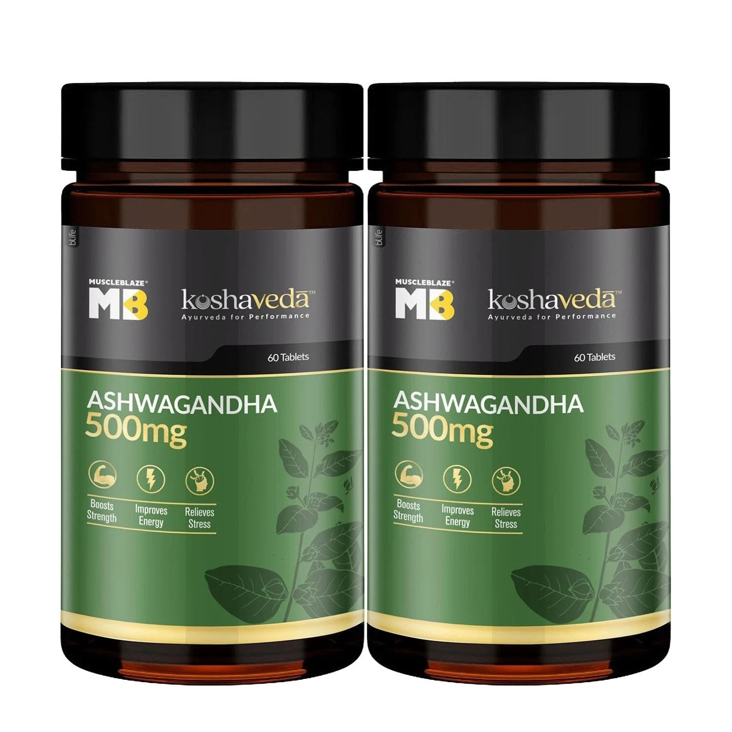 MuscleBlaze Koshaveda Ashwagandha 500mg For Enhance Performance & Strength 120pc