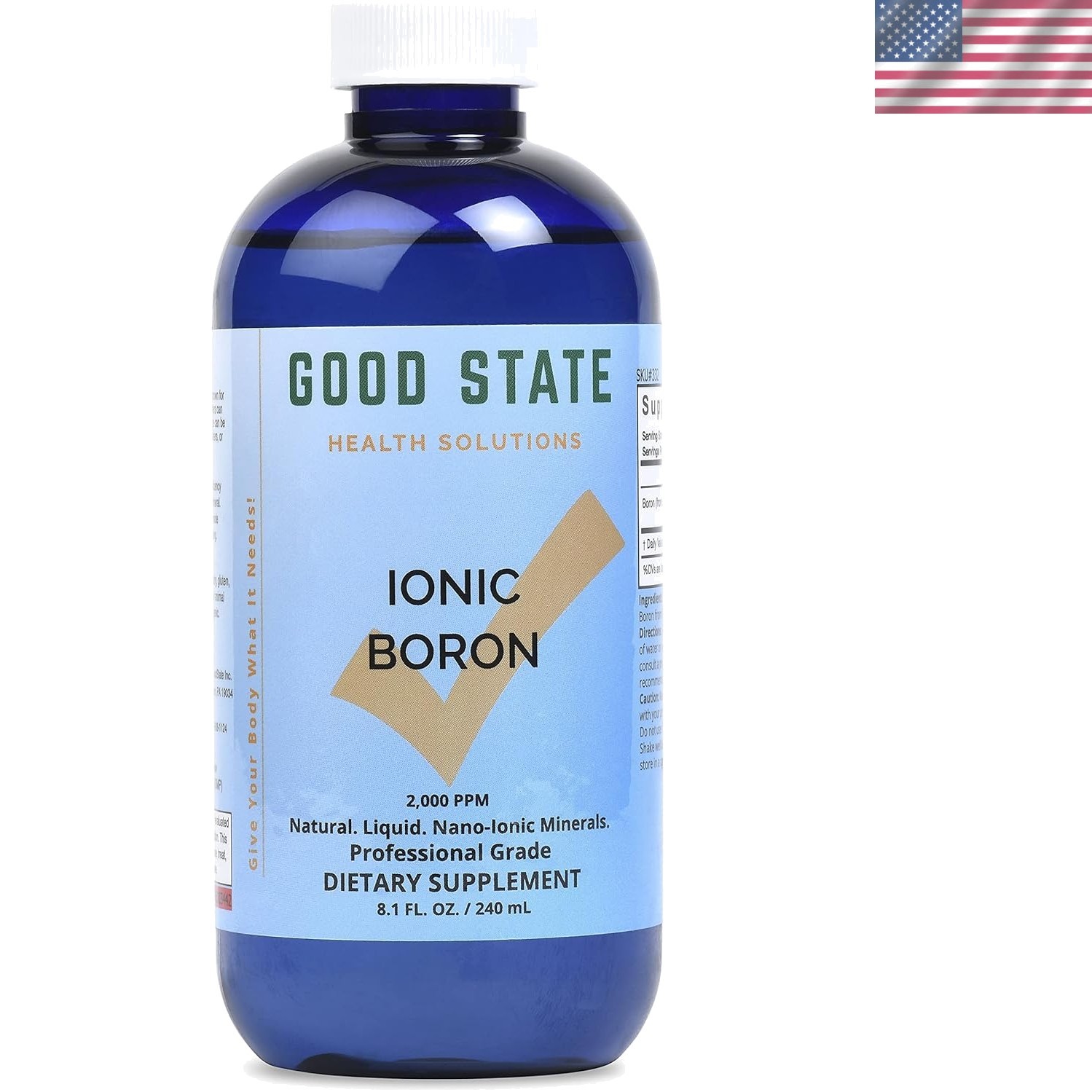 Easy-to-Take Liquid Boron Supplement – 8 Fl Oz with Ionic Minerals for Adults