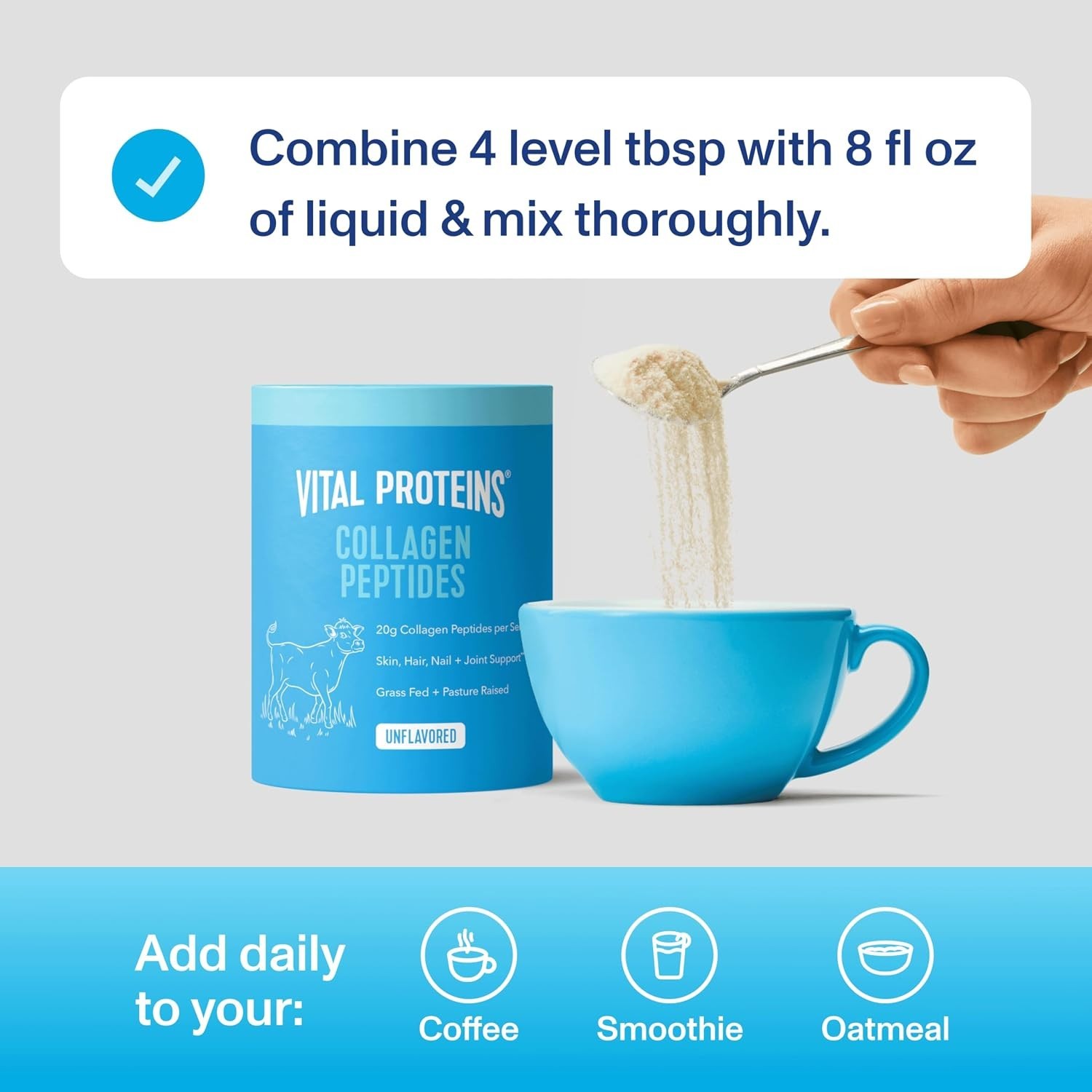 Hydrolyzed Collagen Peptides Powder – Supports Skin, Hair, Nails & Joints