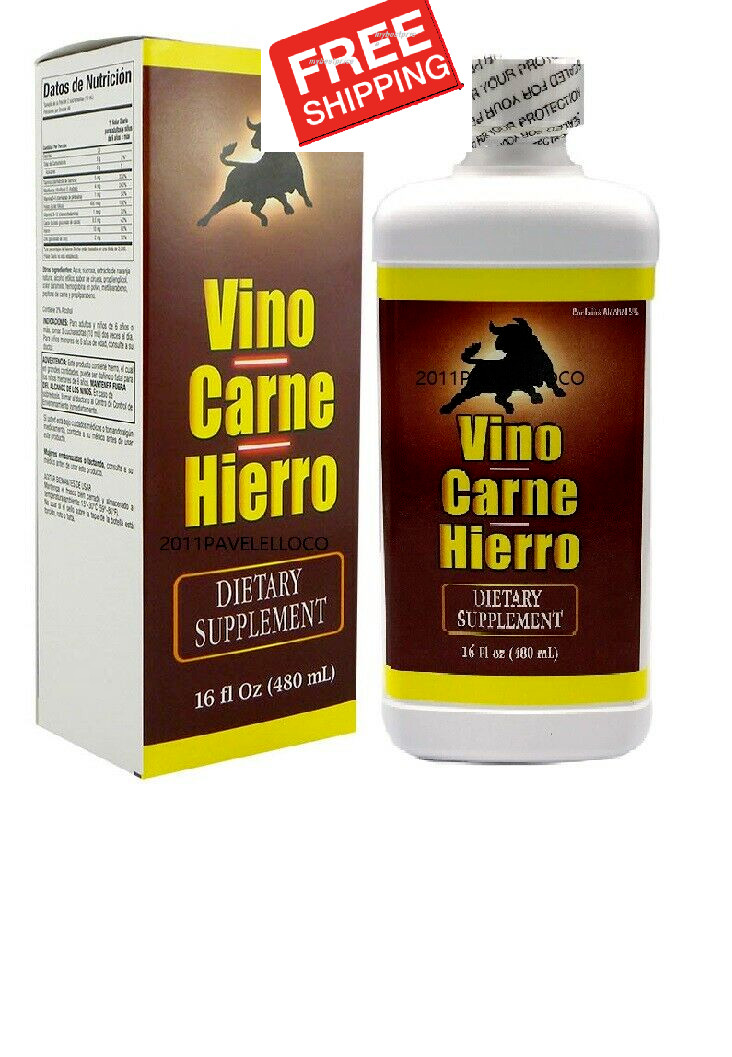 Vino Carne Hierro IRON DIETARY SUPPLEMENT – Suplemento Nutricional 16 fl oz