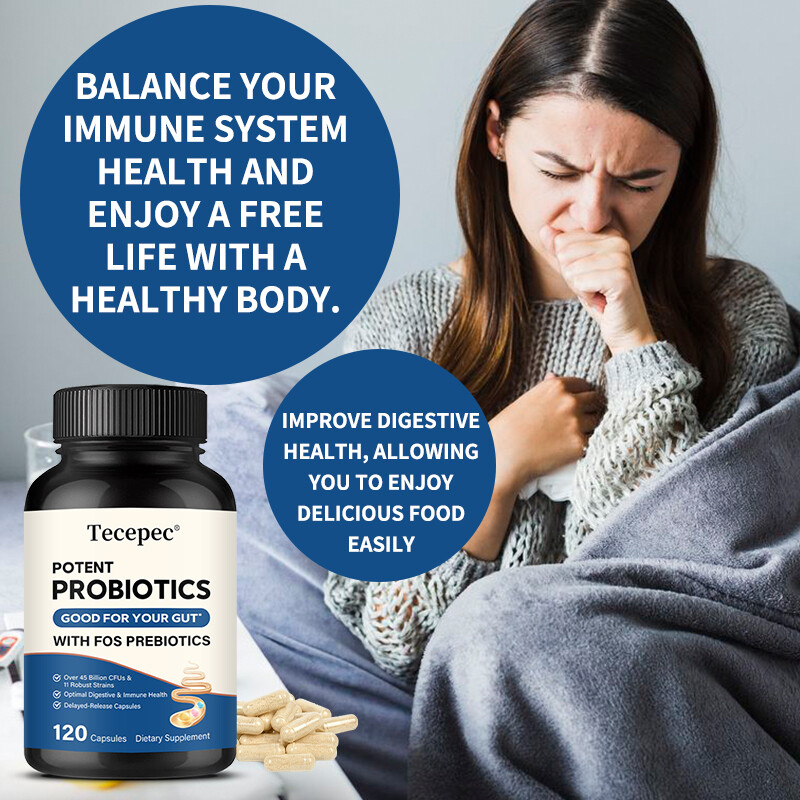 Probiotic w/Prebiotic FOS – Promoting Digestive Support w/ 45 Billion CFU