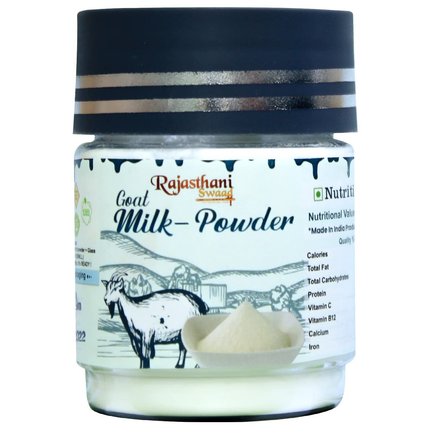 Rajasthani Swaad Goat Milk Powder Freeze Dried Homemade Natural Grass Fed Goat