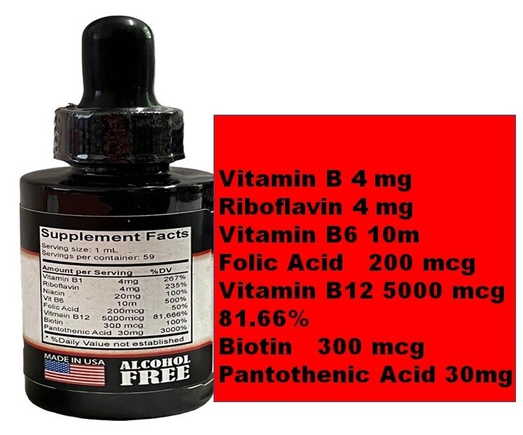 Extra Strength Vitamin B12 Sublingual Liquid Drops Methylcobalamin B 12 2fl oz