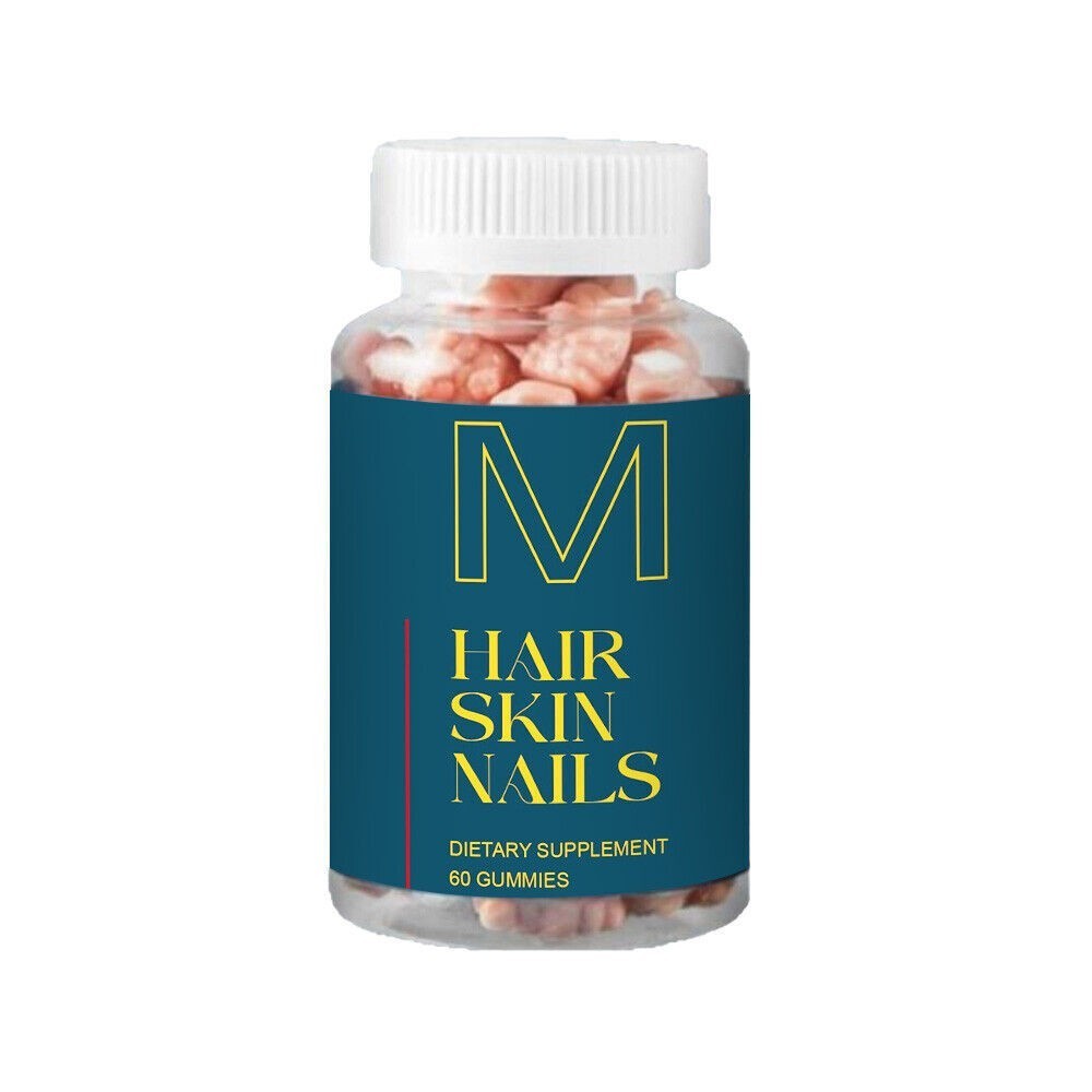 60 Skin Hair and Nails Gummies – Supports Healthy Hair – Vegan Biotin Vitamins