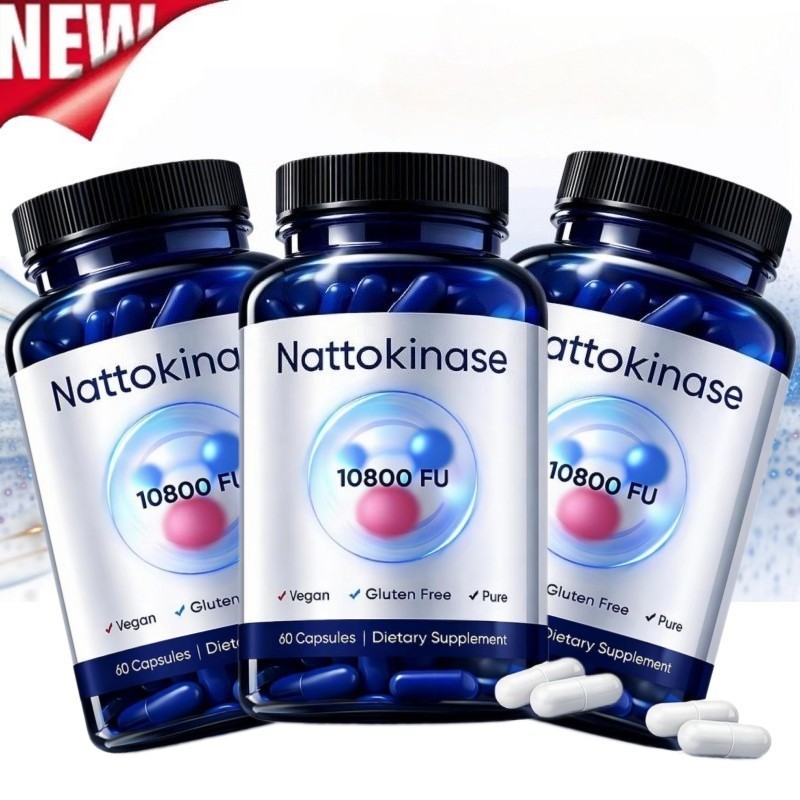 (1-3 PACK) Nattokinase Supplement – 10800 FU 60 Capsules Per Serving,US STOCK