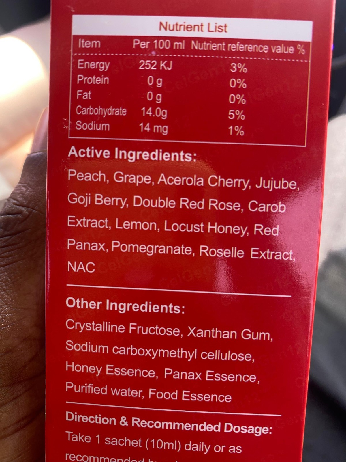 CelGen12™ (Double Red Rose)Powered by N-Acetyl L-Cysteine (NAC)