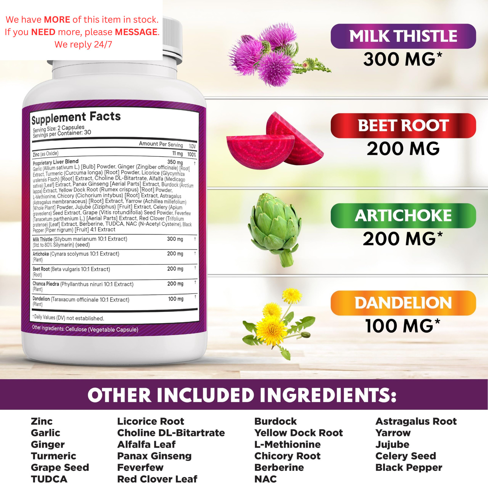 NEW AGE Milk Thistle NAC Chanca Piedra Beet Root 60 Count (Pack of 3)