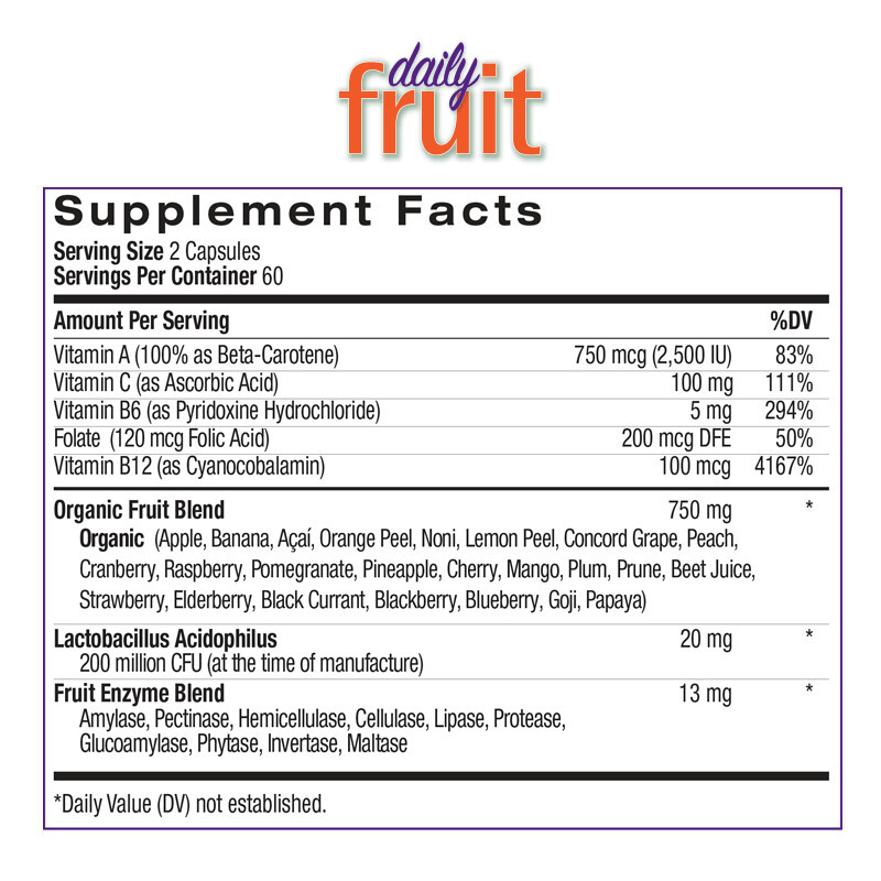 Natrol JuiceFestiv Daily Fruit & Veggie Capsules, 240 Count EXP: 10/31/2027