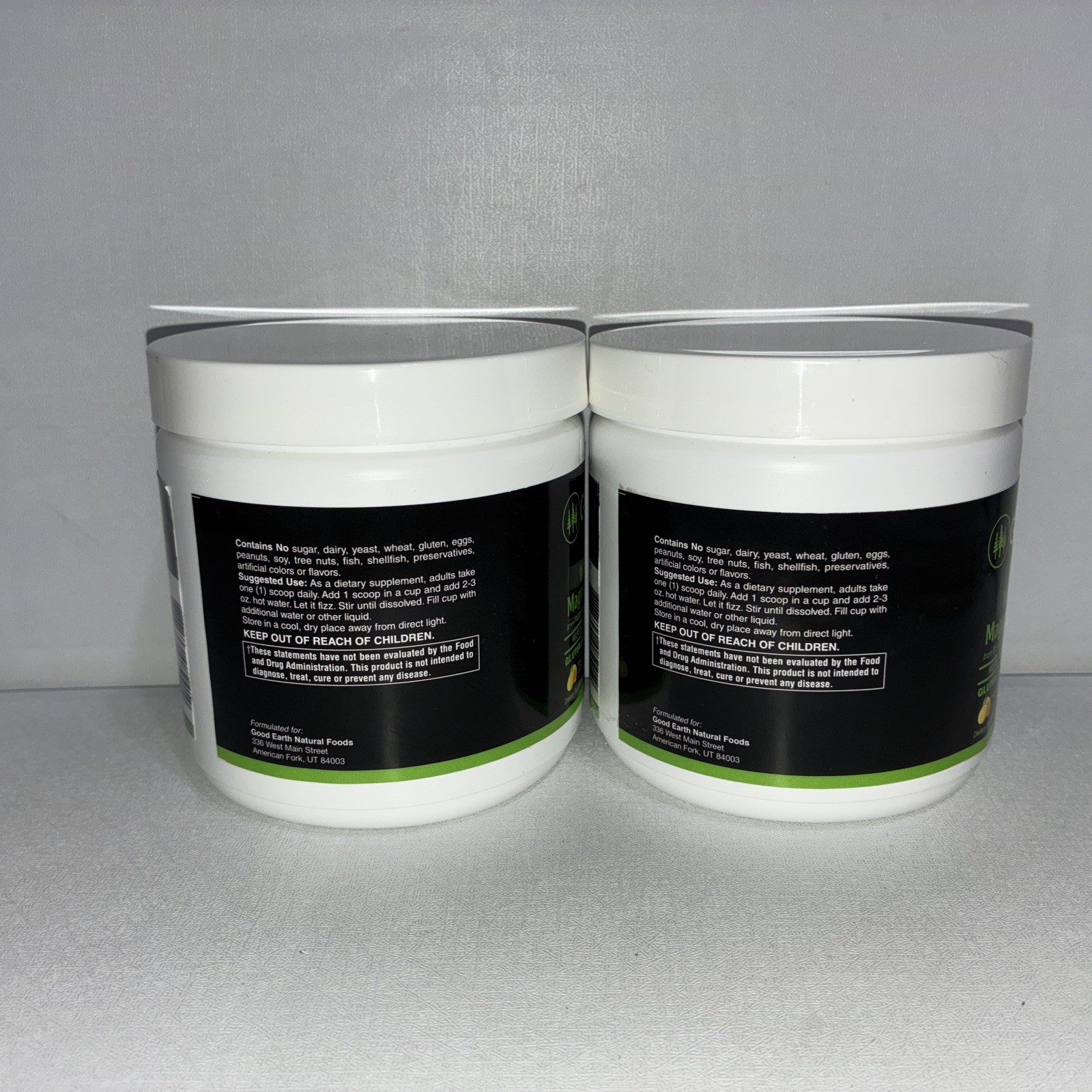 Lot Of 2- Whole Food Magnesium Powder, 9.13 Ounces : Lemon Flavor / Exp 04/2028
