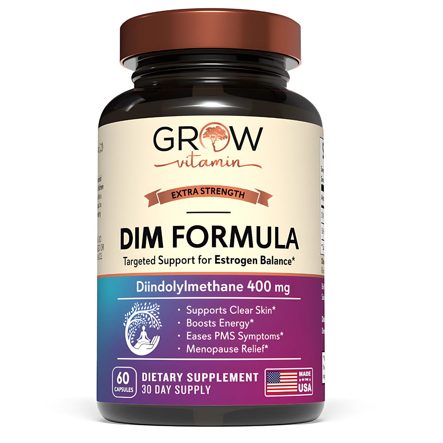 Dr. Berg’s Estrogen Balance DIM (Diindolylmethane) Healthy Estrogen 60 capsules