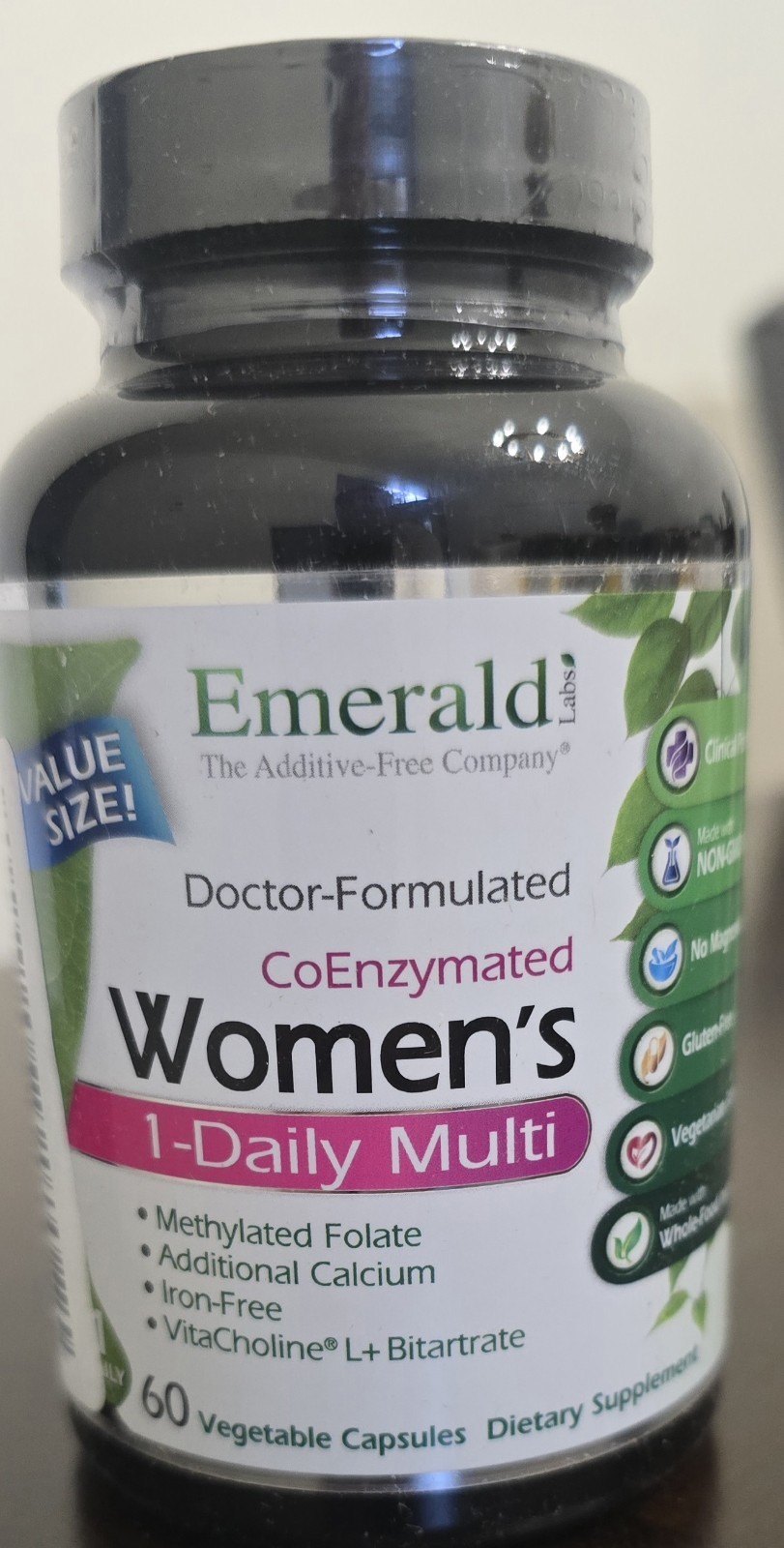 Emerald Labs – Women’s 1-Daily Multivitamin – 60 Capsules Iron-Free Gluten-Free