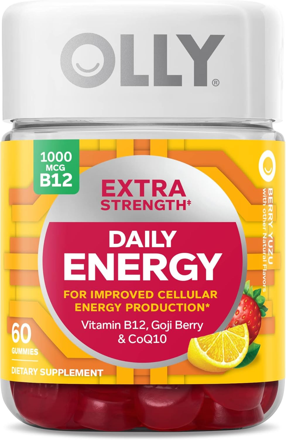 Extra Strength Daily Energy Gummy, Caffeine Free Cellular Energy Production,* 10