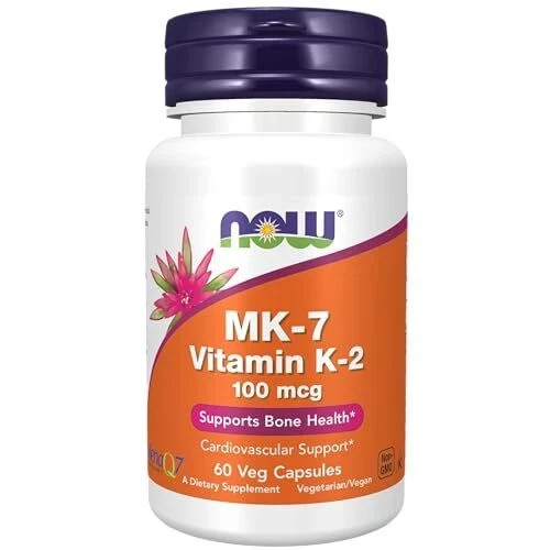 Vitamin K2 MK-7 100 mcg Veg Capsules Daily Dietary Supplement 60 Count