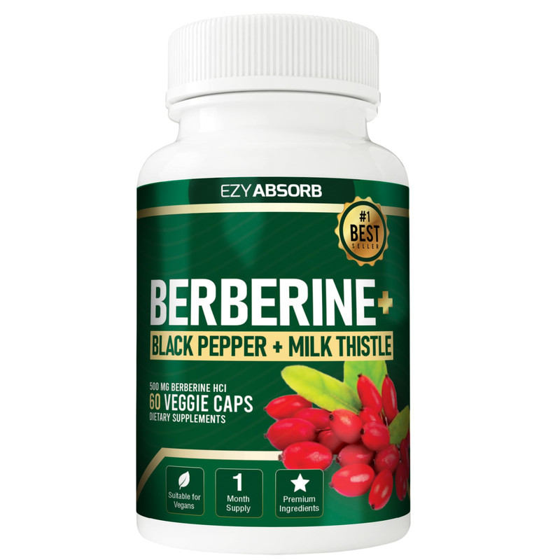 Ezyabsorb Gluten-Free Berberine 500Mg 60 Veggie Capsule W/La-3 Ampk Metabolic
