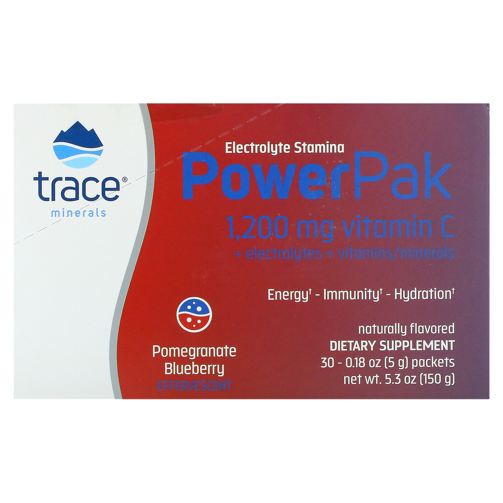 Electrolyte Stamina PowerPak, Pomegranate Blueberry, 30 Packets, 0.18 oz (5 g)