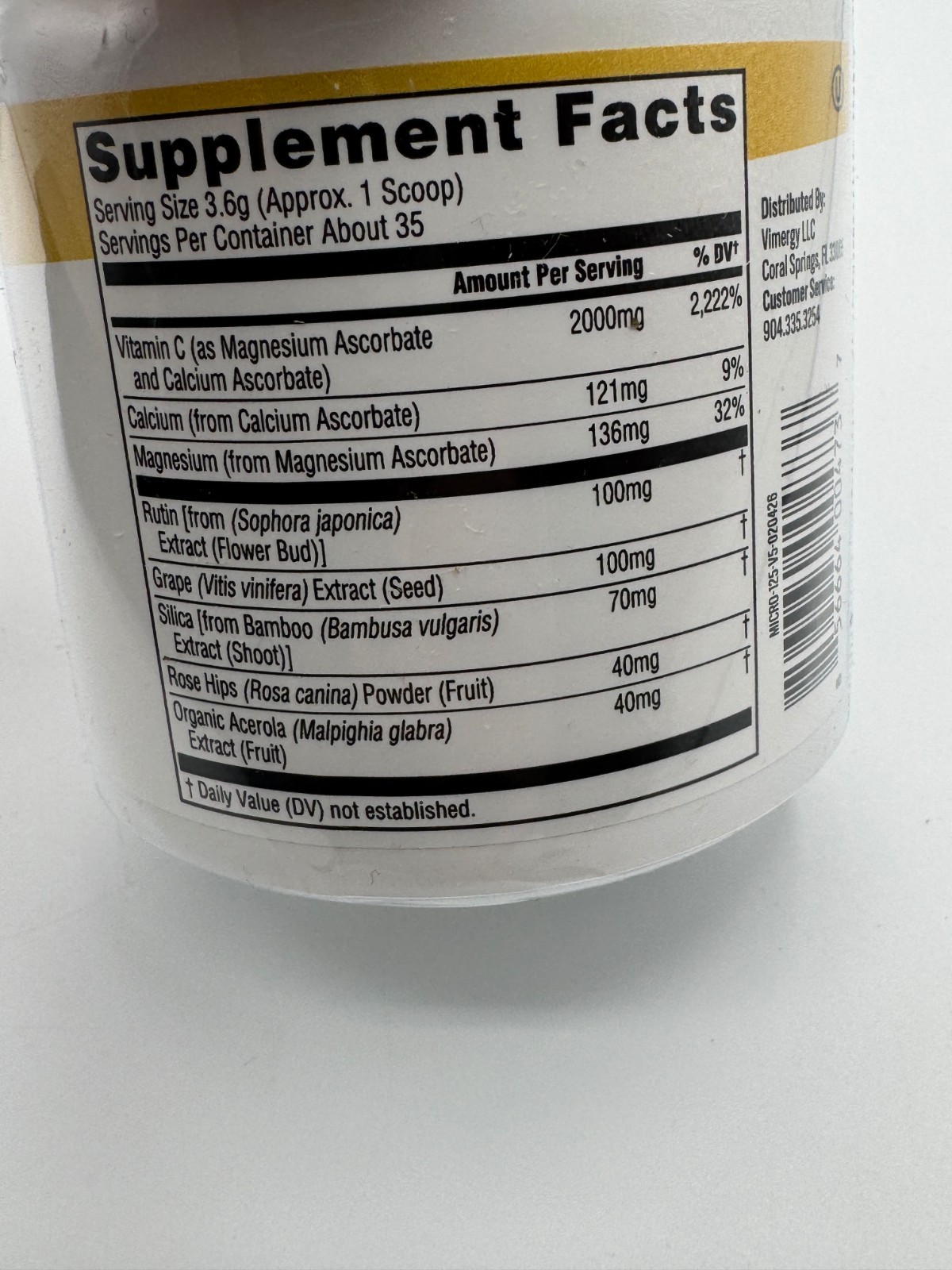 Micro-C Immune & Skin Power Powder 125g 4.4oz Trial Size New Sealed EXP 02/2028