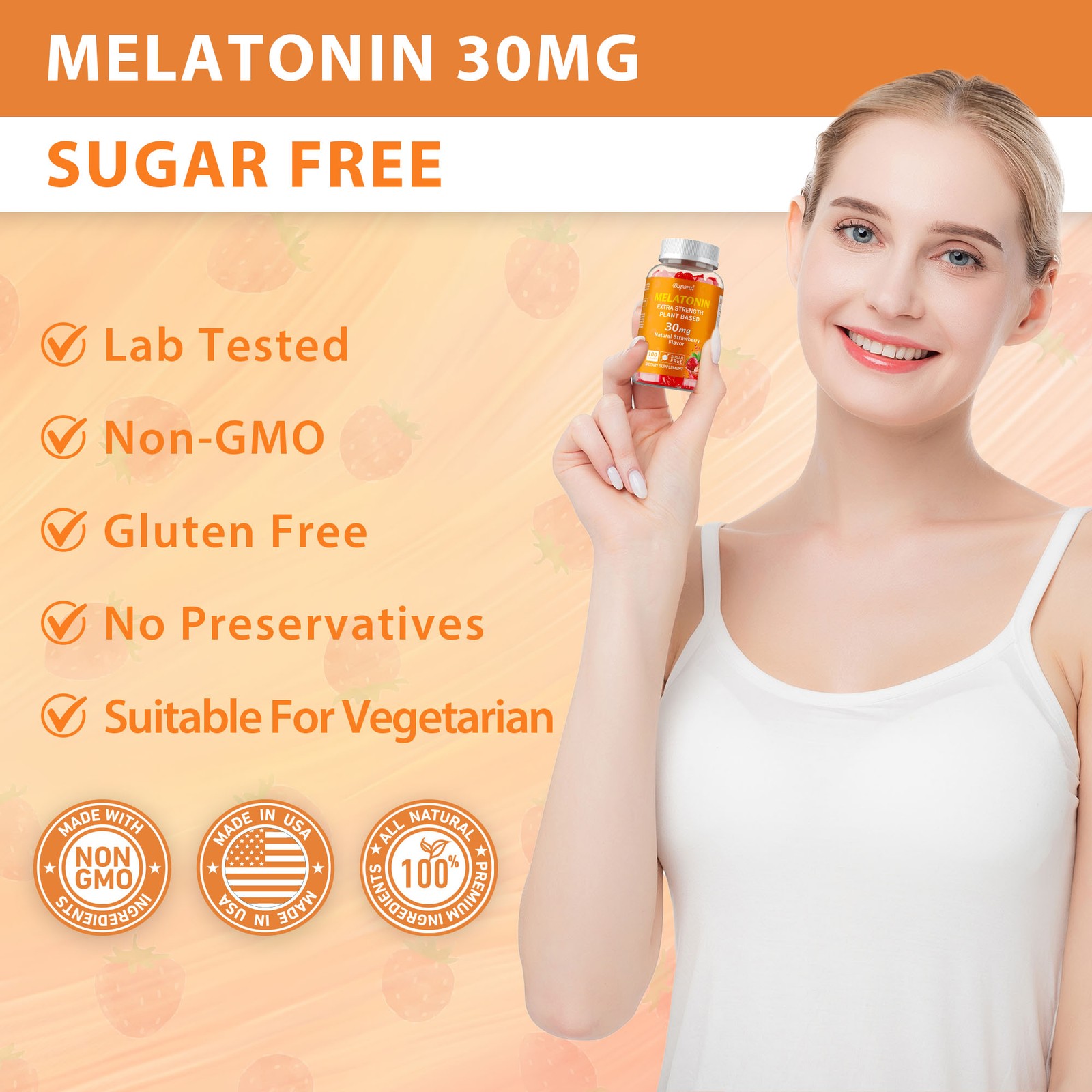 Melatonin Gummies 30mg — Adults Extra Strength Melatonin,Improves Sleep Quality