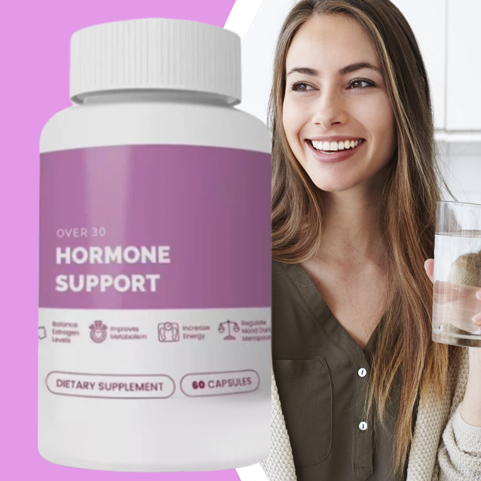 Fresh Gleeful Over 30 Support | Menopause Supplement for Women |60 Count