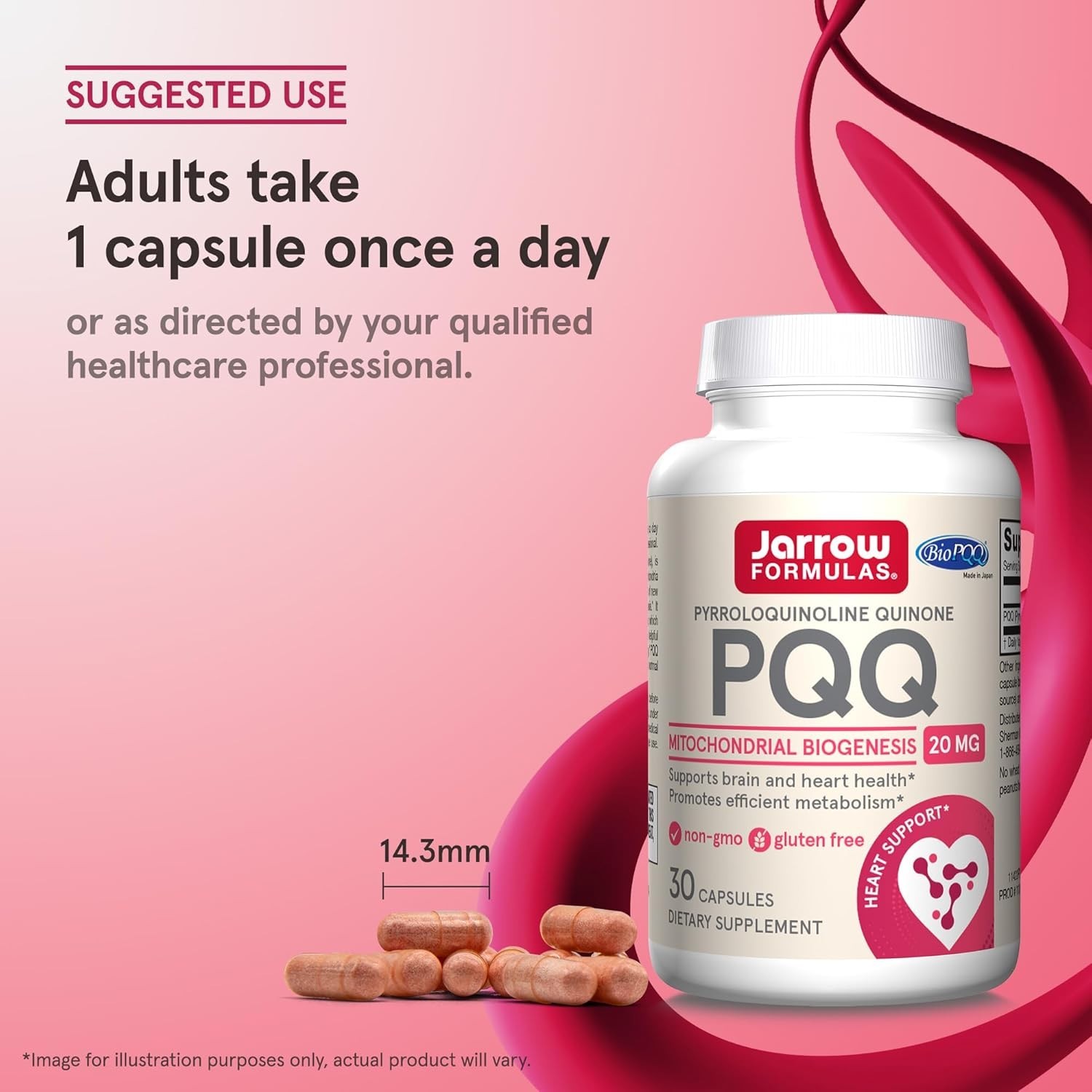 Essential PQQ 20mg Dietary Supplement for Heart & Cognitive Health – 30 Capsules