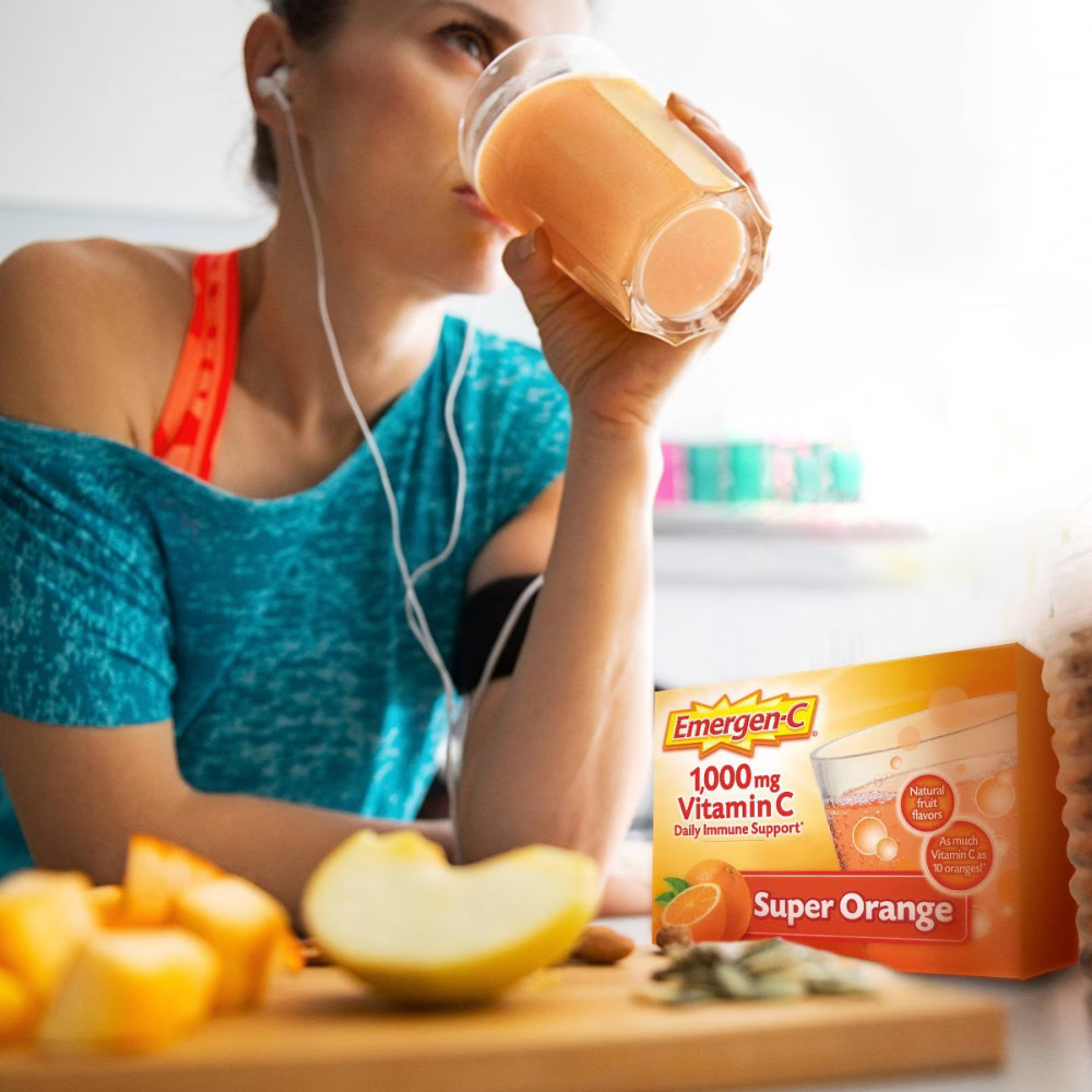 Emergen-C Vitamin C Drink Mix Packets – Super Orange