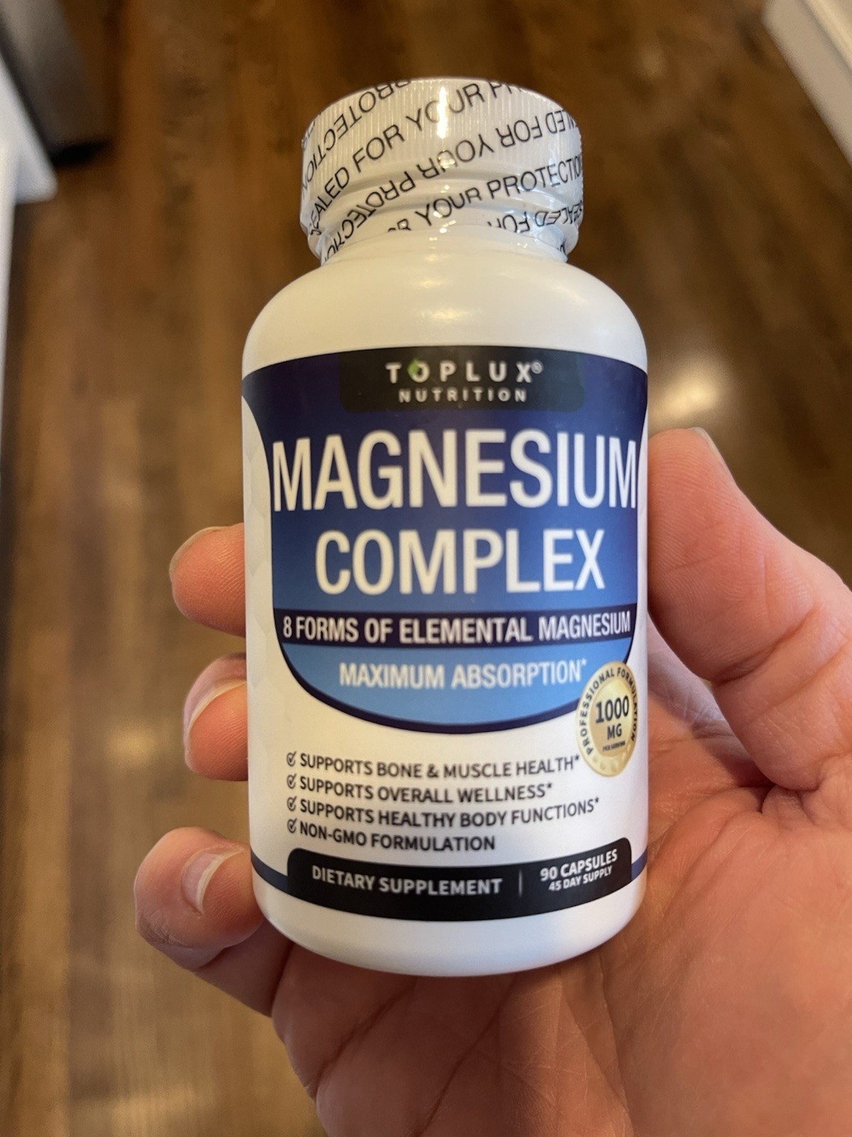 Magnesium complex supplement: 1000mg of 8-element magnesium, 90 capsules